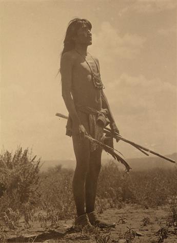 CURTIS, EDWARD S. (1868-1952) Prayer to the Sun, Hopi * Bathing Pool-Apache * Women of the Desert * Homeward.